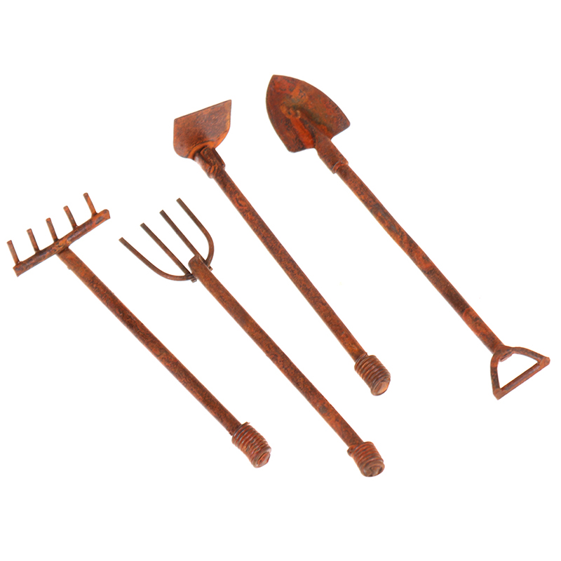 Gardening Tools Toys - 4 قطع أدوات حدائق مصغرة لبيت