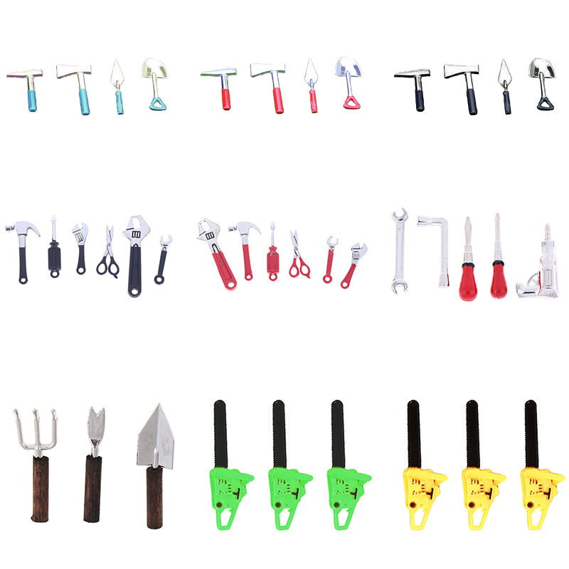 Gardening Tools Bundle - 3/4/5/6 قطعة دمية مصغرة إصلاح أطقم