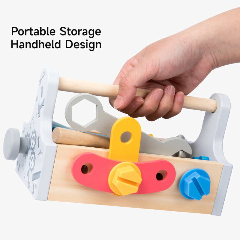 Gardening Tools Set Gift - صندوق أدوات خشبي للأطفال، لعبة تعليمية
