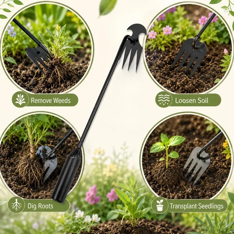 أداة يدوية 2 في 1 للحدائق: مشط - مراجعة Gardening Tools To Remove Weeds وسعره