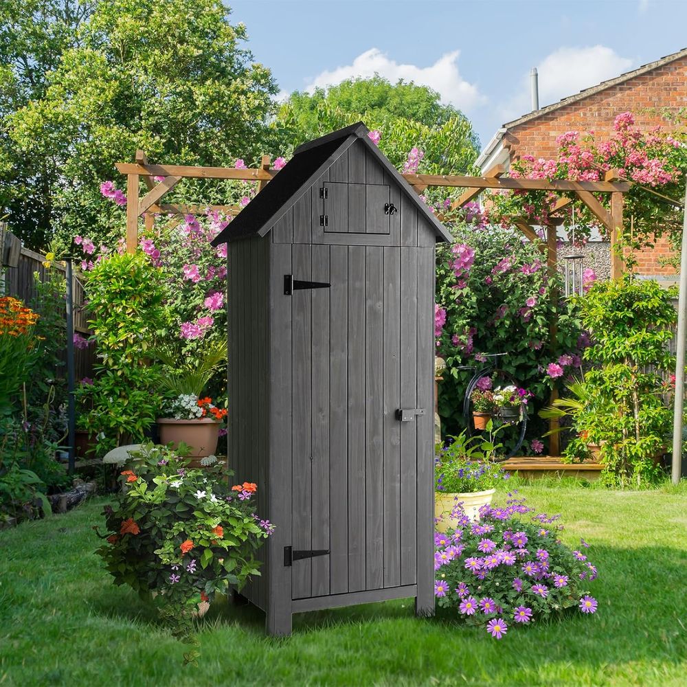 مخزن خشبي خارجي، خزانة أدوات ل - مراجعة Gardening Tools Organizer وسعره