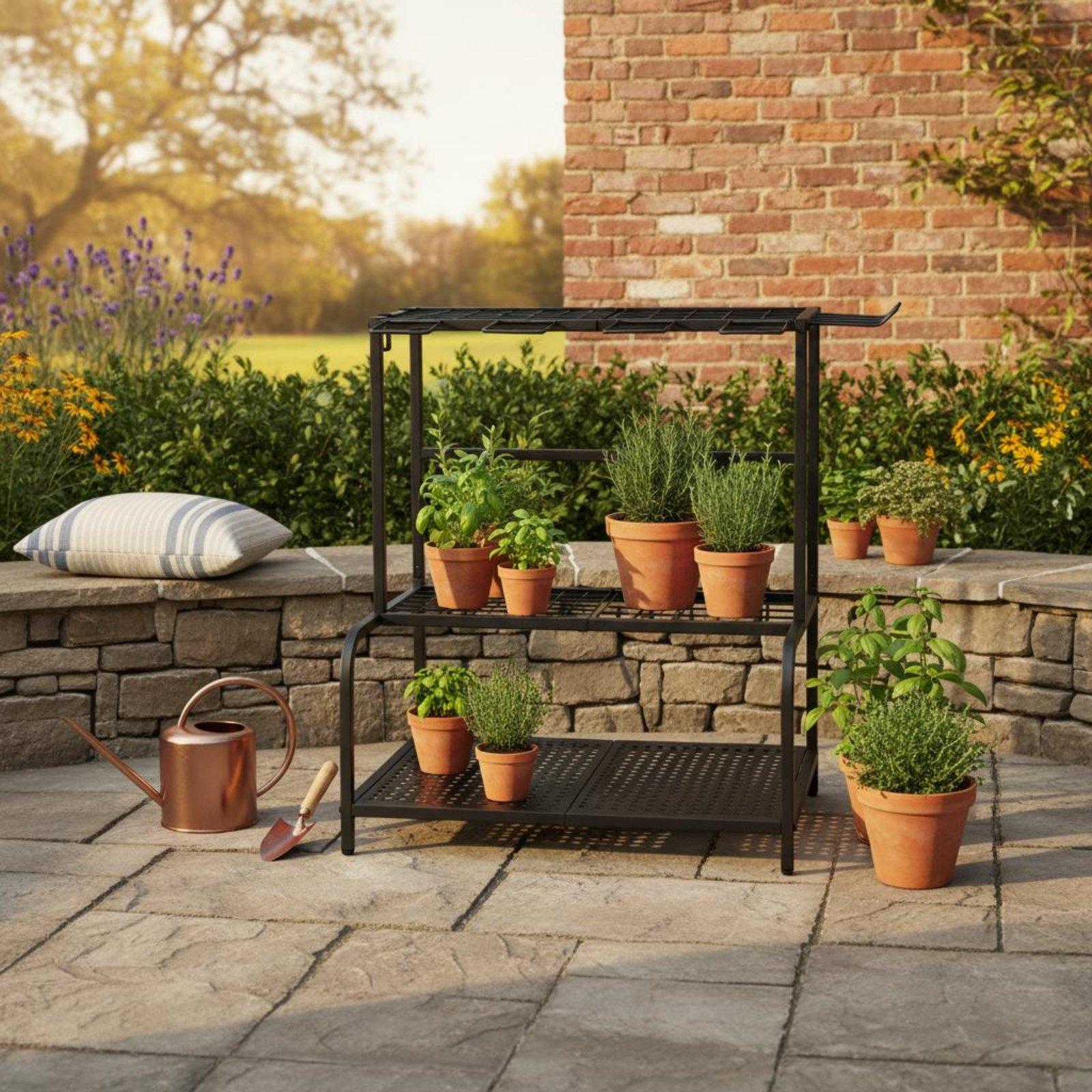 رف أدوات حديقة معدني متعدد الط - مراجعة Gardening Tools Rack وسعره