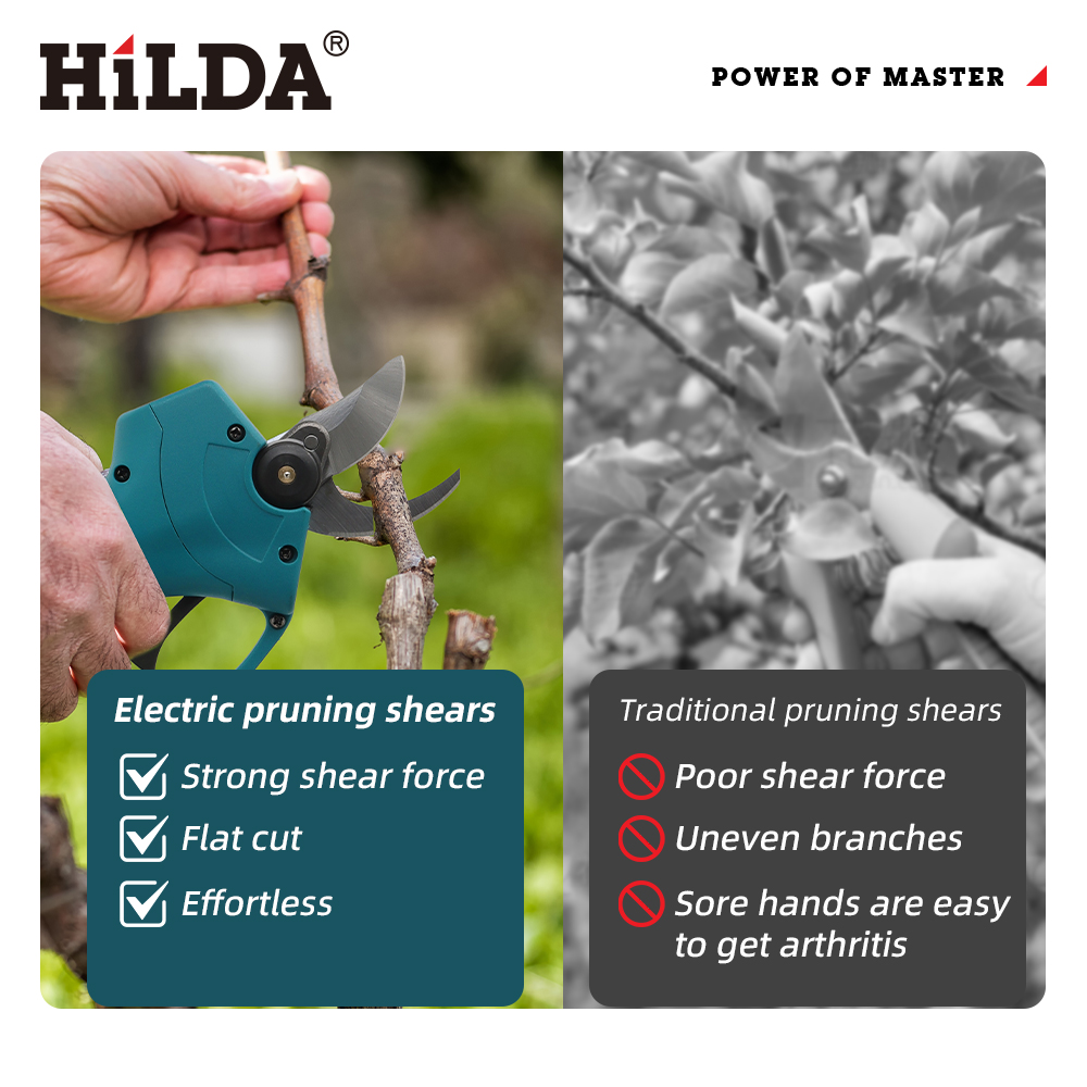مقص تقليم كهربائي لاسلكي من HI - مراجعة Gardening Tools Wholesale وسعره