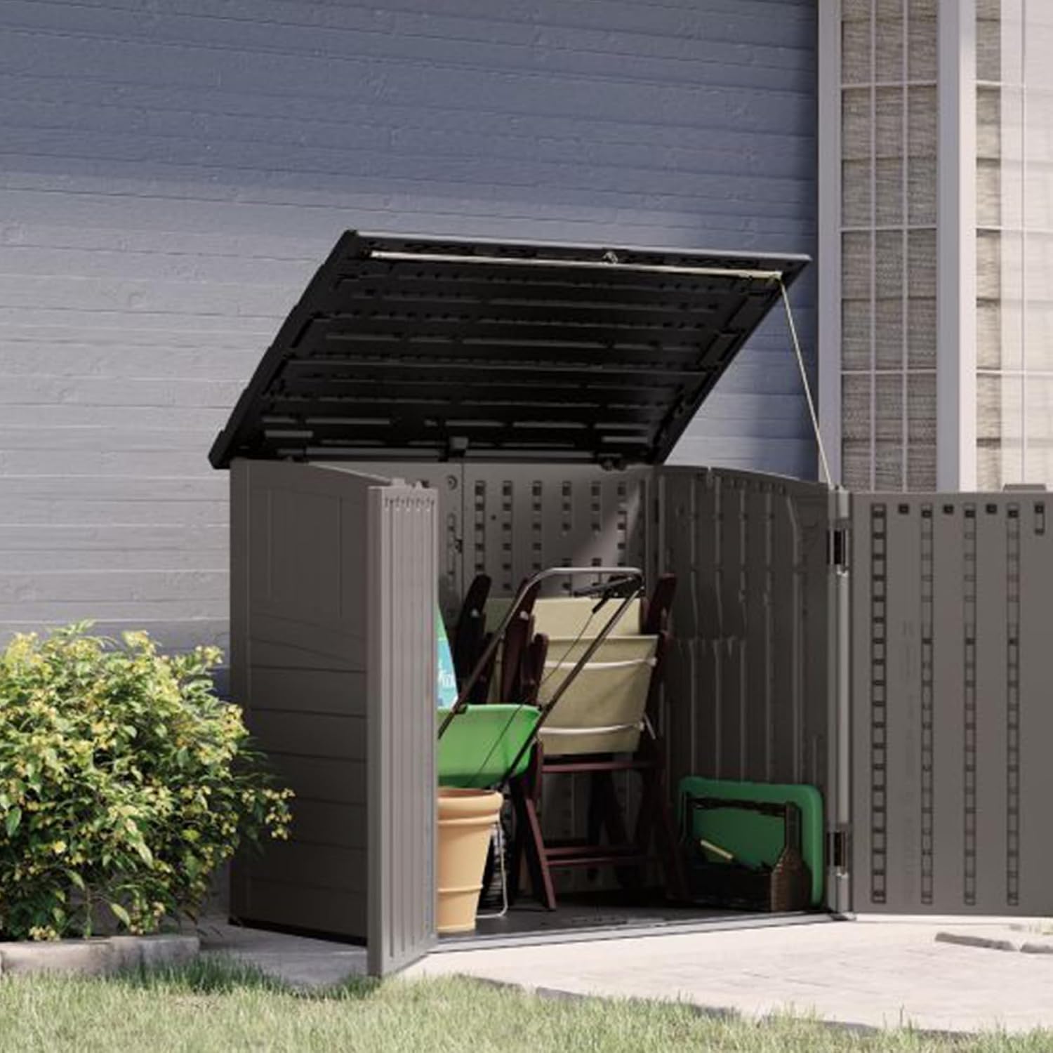 مخزن تخزين خارجي للحديقة الخلف - مراجعة Gardening Tools Organizer وسعره