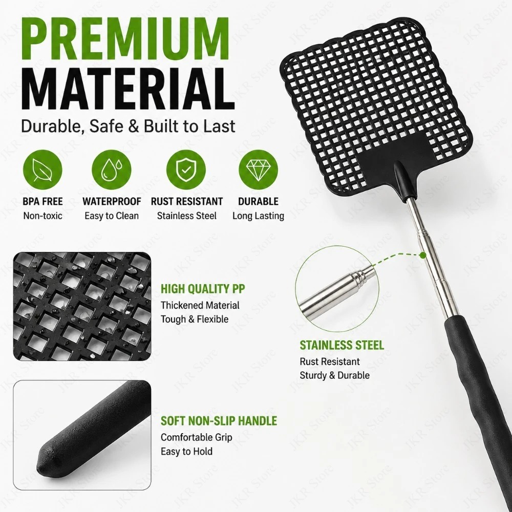 مضرب ذباب أسود 1/2/5 قطع، تصمي - مراجعة Gardening Tools Uses وسعره