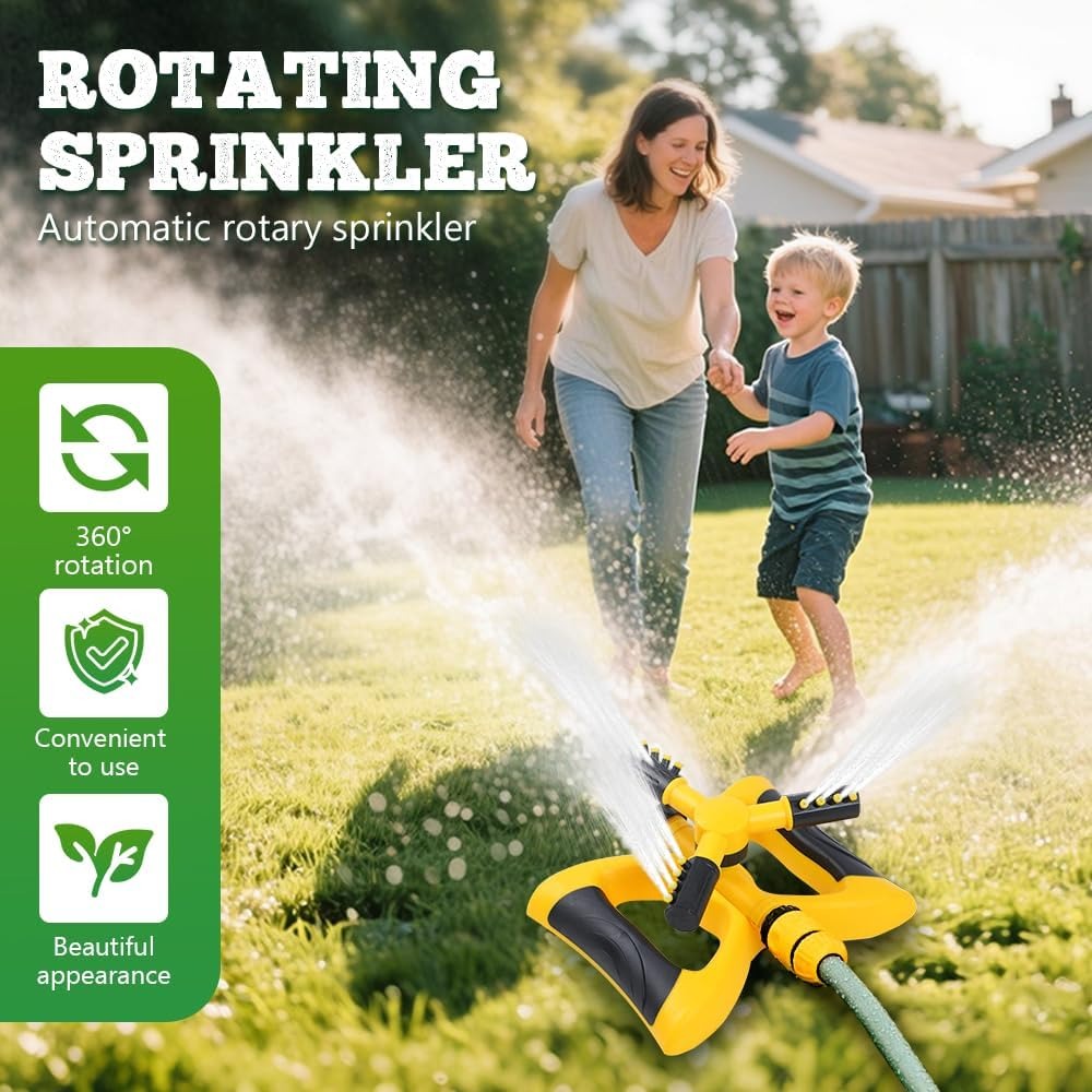 رشاش مياه دوار أوتوماتيكي 360  - مراجعة Gardening Tools Plastic وسعره