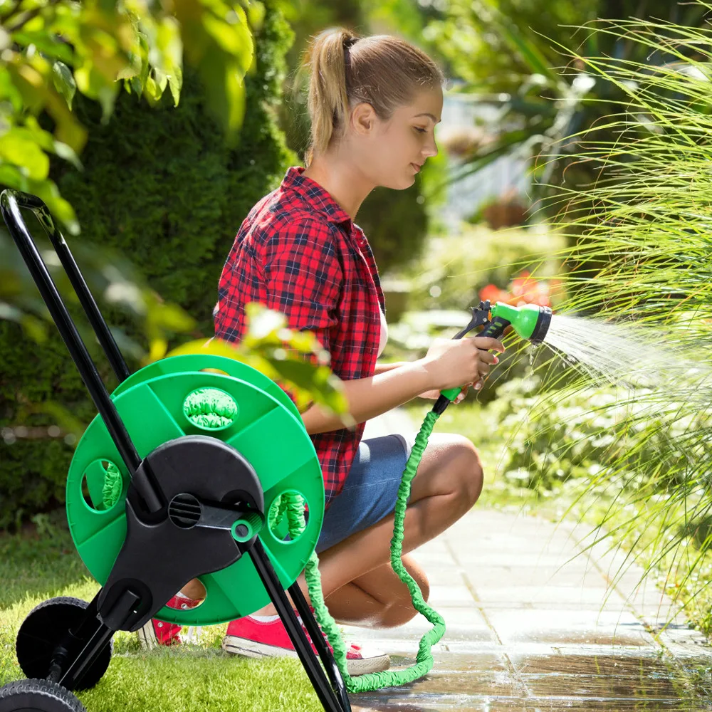 حامل تخزين أنابيب المياه الفاخ - مراجعة Gardening Tools Rack وسعره