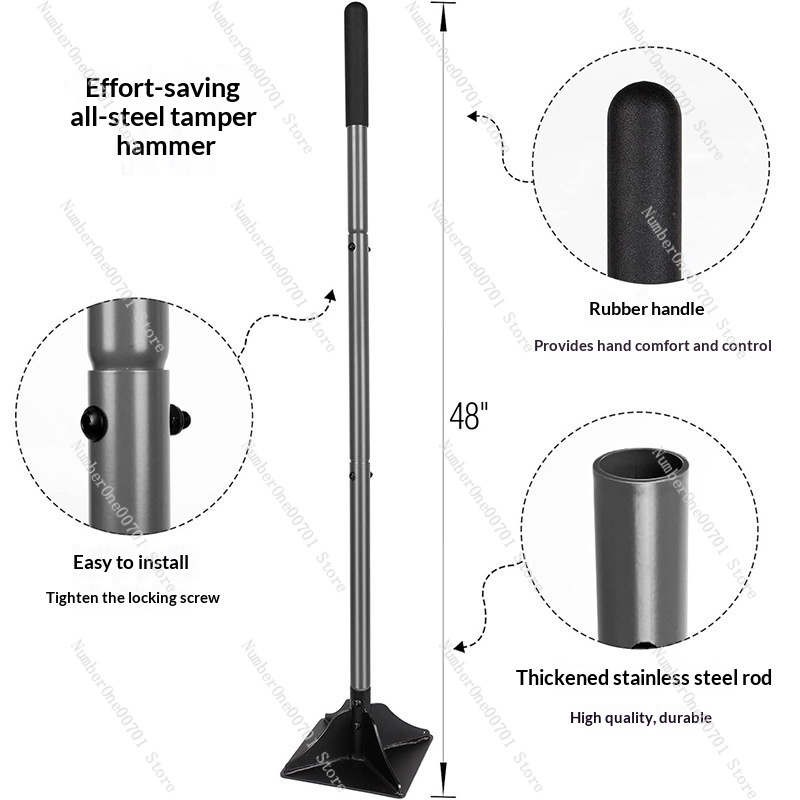 أداة دك التربة الفولاذية القاب - مراجعة Gardening Tools Uses وسعره