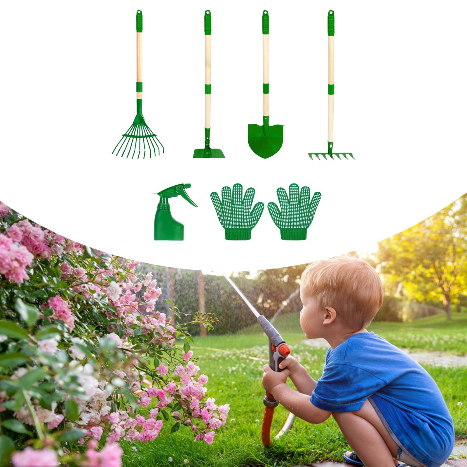 6x أطفال طقم أدوات البستنة في  - مراجعة Gardening Tools Set Gift وسعره