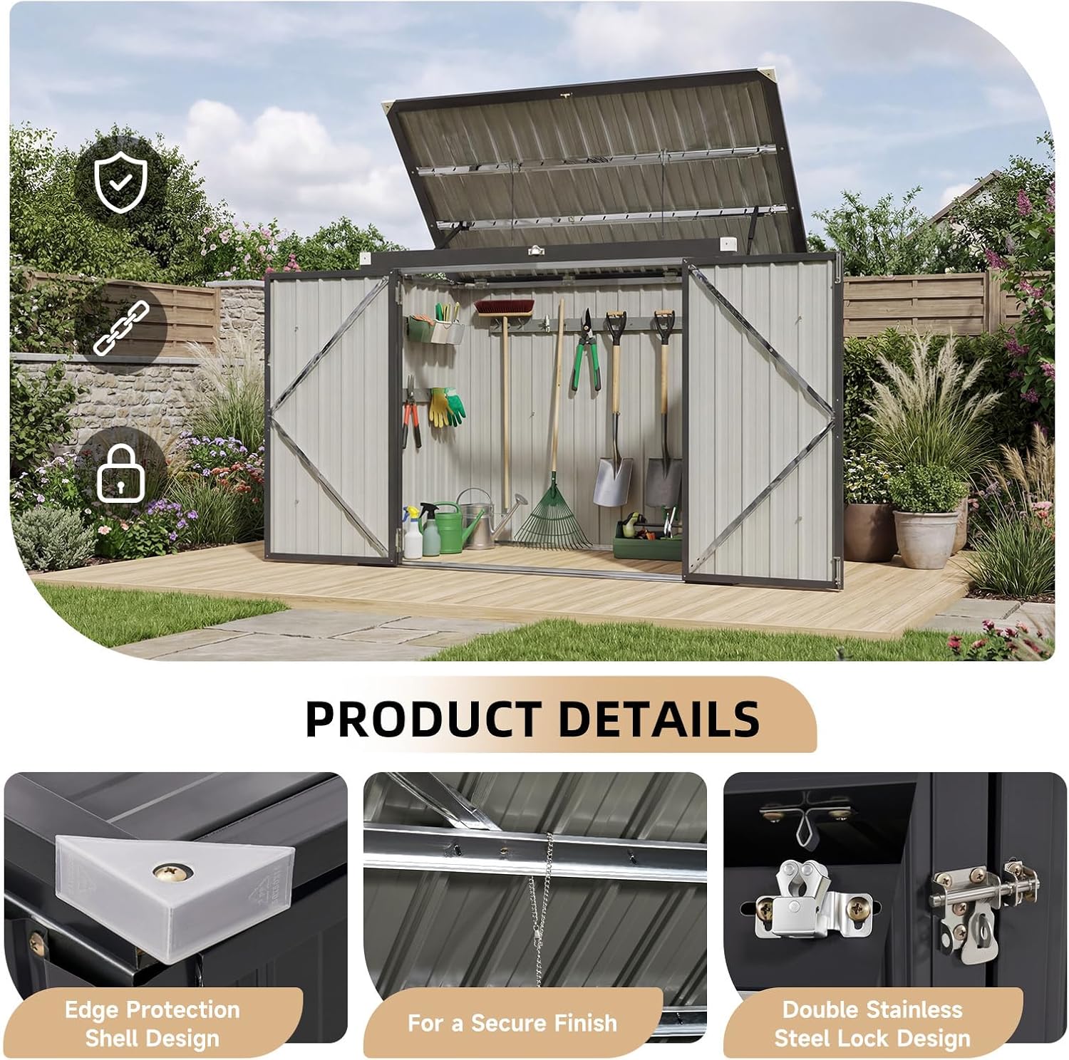 حاوية تخزين قمامة خارجية مقاوم - مراجعة Gardening Tools Organizer وسعره